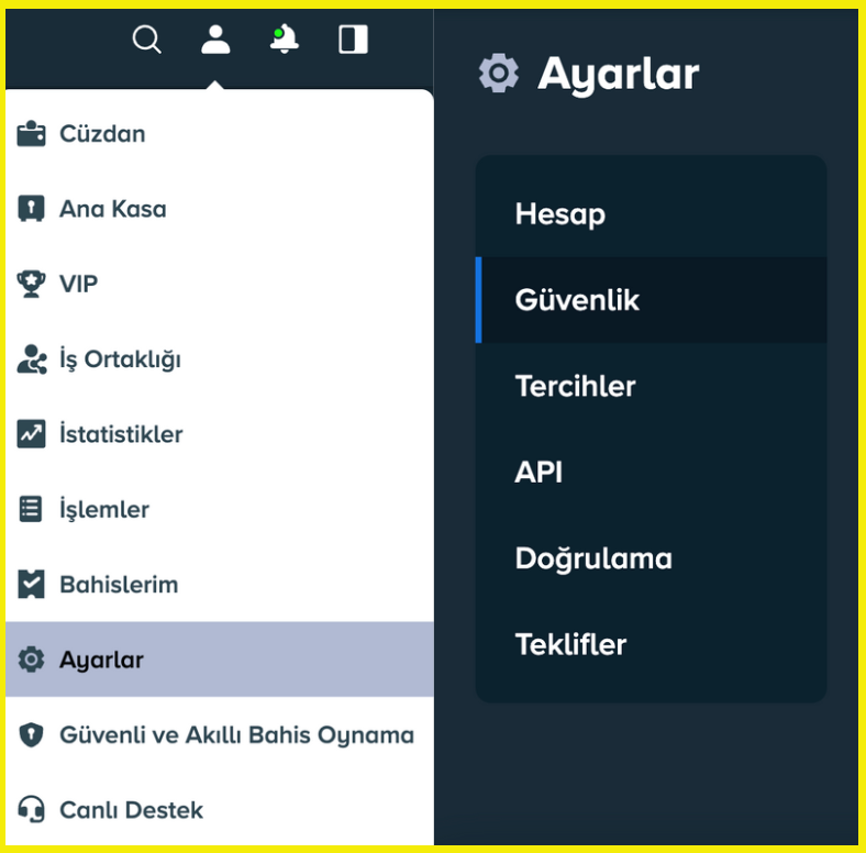 Stake.tr account security image 2